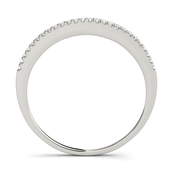 Prong Set Half Eternity Ring in Gold & Platinum