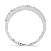 Prong Set Half Eternity Ring in Gold & Platinum