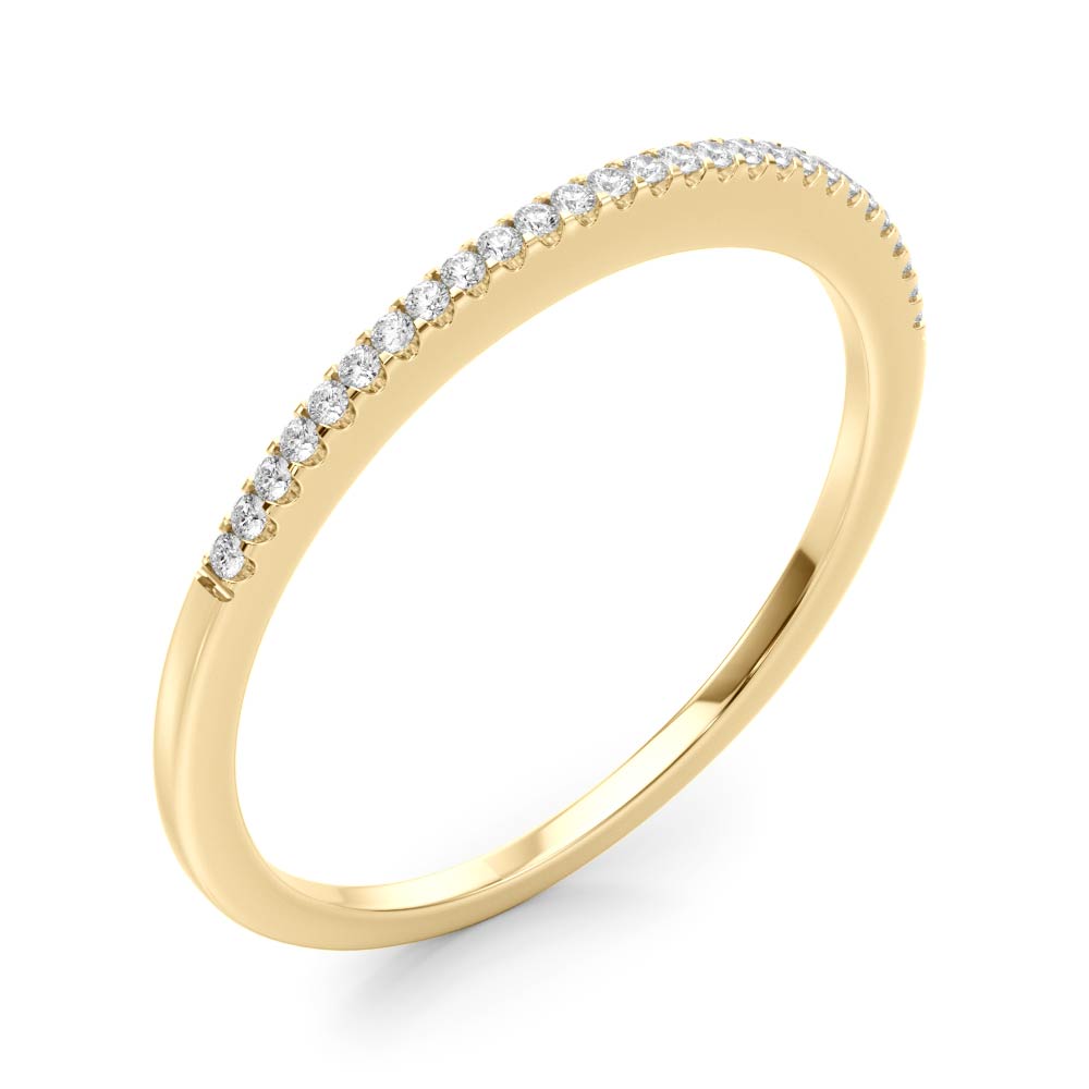 Shared Prong Half Eternity Ring in Gold & Platinum