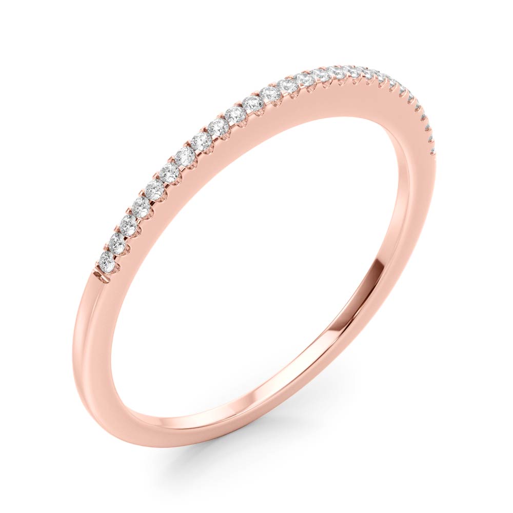 Shared Prong Half Eternity Ring in Gold & Platinum