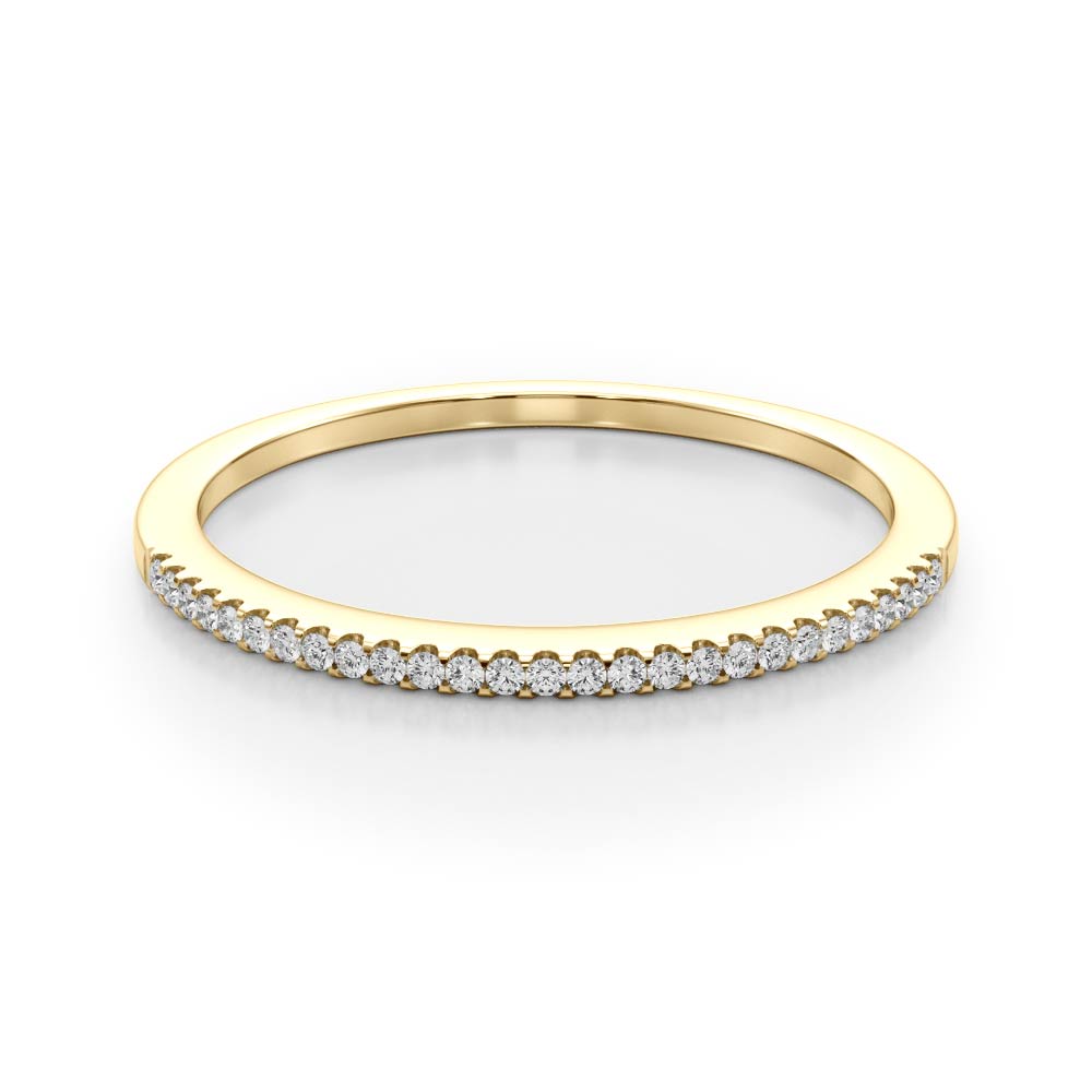Shared Prong Half Eternity Ring in Gold & Platinum