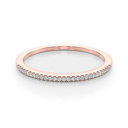 Shared Prong Half Eternity Ring in Gold & Platinum