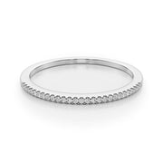 Shared Prong Half Eternity Ring in Gold & Platinum