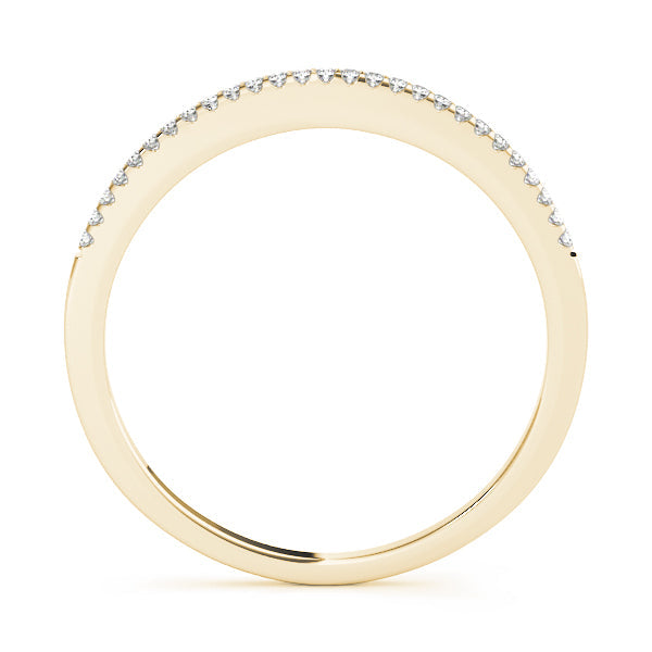 Shared Prong Half Eternity Ring in Gold & Platinum