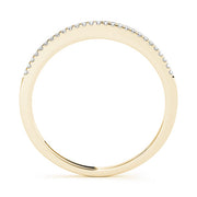 Shared Prong Half Eternity Ring in Gold & Platinum