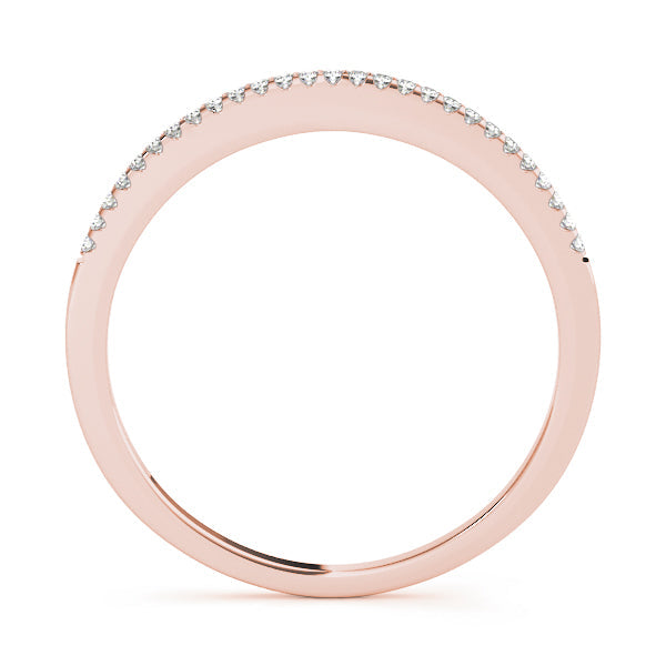 Shared Prong Half Eternity Ring in Gold & Platinum
