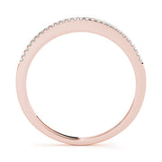 Shared Prong Half Eternity Ring in Gold & Platinum