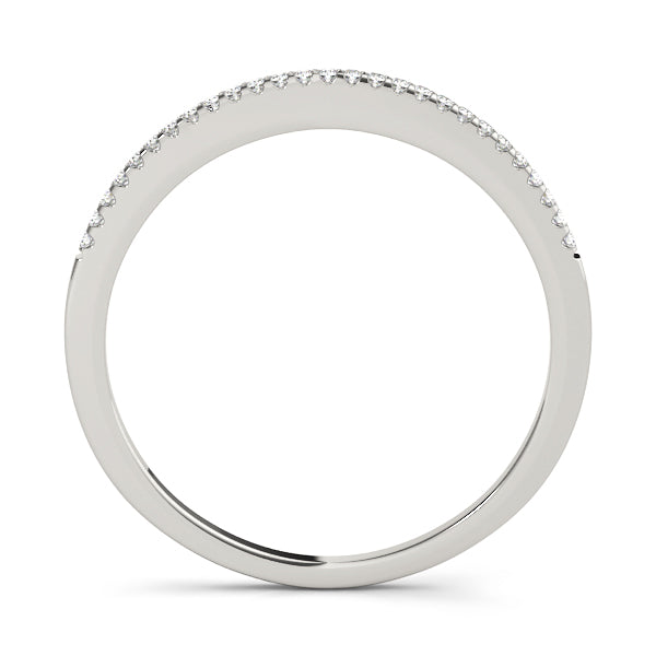 Shared Prong Half Eternity Ring in Gold & Platinum