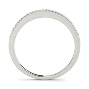Shared Prong Half Eternity Ring in Gold & Platinum