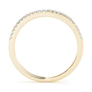 Prong Set Half Eternity Ring in Gold & Platinum