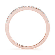 Prong Set Half Eternity Ring in Gold & Platinum