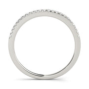 Prong Set Half Eternity Ring in Gold & Platinum