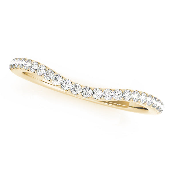 Curved Half Eternity Ring in 10K/14K gold and platinum with certified lab-grown or natural diamonds