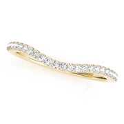 Curved Half Eternity Ring in 10K/14K gold and platinum with certified lab-grown or natural diamonds