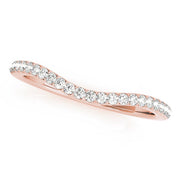 Curved Half Eternity Ring in Gold & Platinum