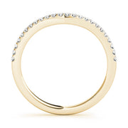 Curved Half Eternity Ring in Gold & Platinum