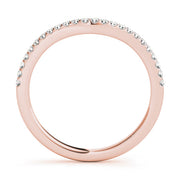 Curved Half Eternity Ring in Gold & Platinum