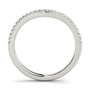 Curved Half Eternity Ring in Gold & Platinum