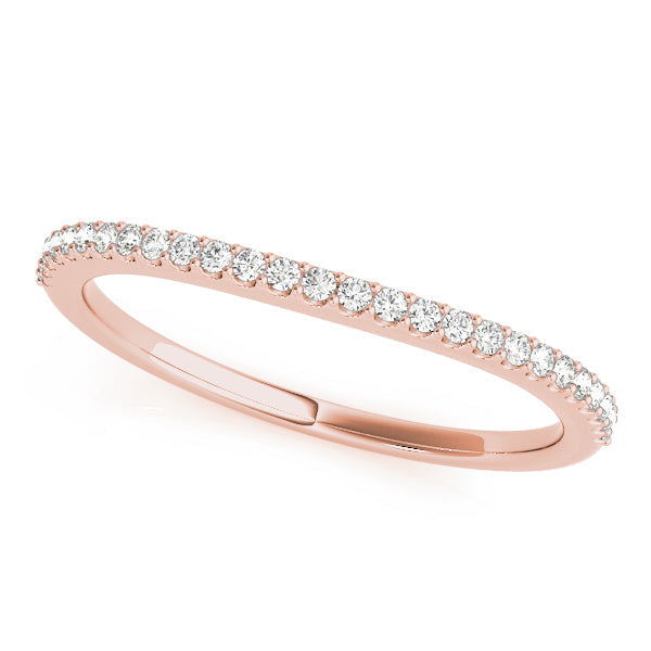 Prong Set Half Eternity Ring in Gold & Platinum