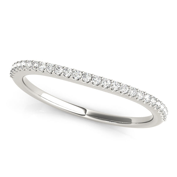Prong Set Half Eternity Ring in Gold & Platinum