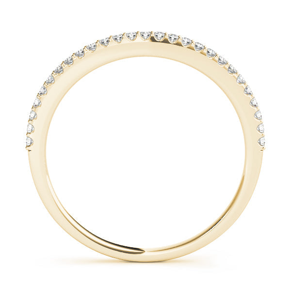 Prong Set Half Eternity Ring in Gold & Platinum