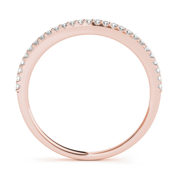Prong Set Half Eternity Ring in Gold & Platinum