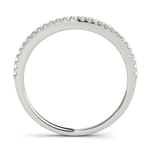 Prong Set Half Eternity Ring in Gold & Platinum