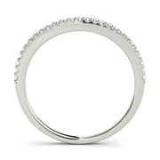Prong Set Half Eternity Ring in Gold & Platinum