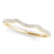 Curved Half Eternity Ring in 10K/14K gold and platinum with certified lab-grown or natural diamonds