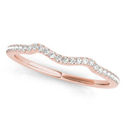 Curved Half Eternity Ring in Gold & Platinum