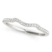 Curved Half Eternity Ring in Gold & Platinum