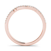 Curved Half Eternity Ring in Gold & Platinum
