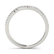 Curved Half Eternity Ring in Gold & Platinum