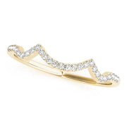 Curved Bands Half Eternity Ring in 10K/14K gold and platinum with certified lab-grown or natural diamonds