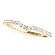 Curved Bands Half Eternity Ring in 10K/14K gold and platinum with certified lab-grown or natural diamonds