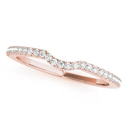 Curved Bands Half Eternity Ring in Gold & Platinum
