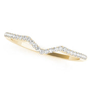 Single Row Curved Half Eternity Ring in 10K/14K gold and platinum with certified lab-grown or natural diamonds