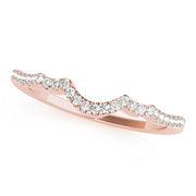 Curved Half Eternity Ring in Gold & Platinum