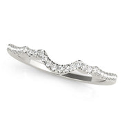 Curved Half Eternity Ring in Gold & Platinum