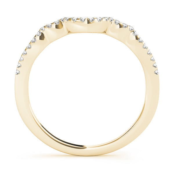 Curved Half Eternity Ring in Gold & Platinum
