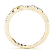 Curved Half Eternity Ring in Gold & Platinum