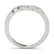 Curved Half Eternity Ring in Gold & Platinum