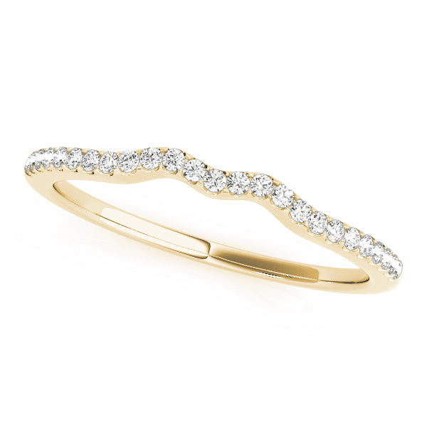 Curved Half Eternity Ring in 10K/14K gold and platinum with certified lab-grown or natural diamonds