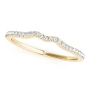 Curved Half Eternity Ring in 10K/14K gold and platinum with certified lab-grown or natural diamonds