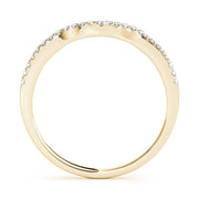 Curved Half Eternity Ring in Gold & Platinum