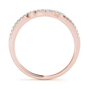 Curved Half Eternity Ring in Gold & Platinum