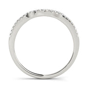 Curved Half Eternity Ring in Gold & Platinum