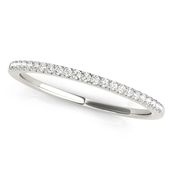 Prong Set Diamond Half Eternity Ring in Gold & Platinum