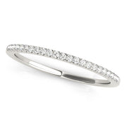 Prong Set Diamond Half Eternity Ring in Gold & Platinum