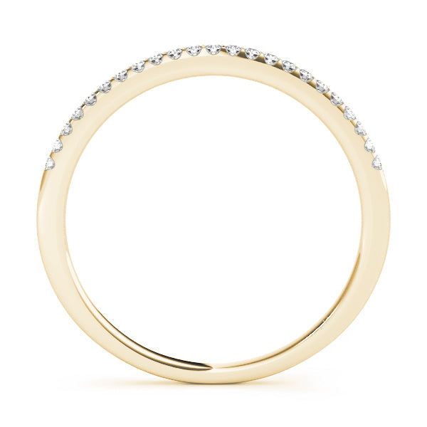 Prong Set Diamond Half Eternity Ring in Gold & Platinum